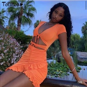 Ruched Bodycon Mini Dress